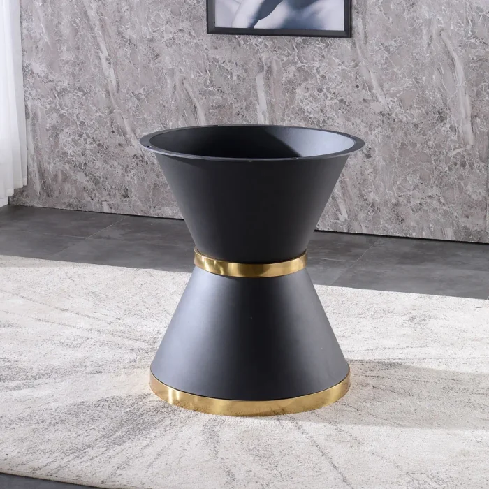 pata de mesa Conic de salón negro y oro 72 cm de altura Ardonza.com