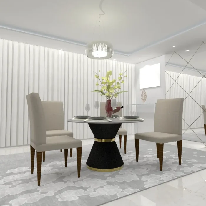 Pata de mesa Conic metal negro/dorado en 72 cm para salón