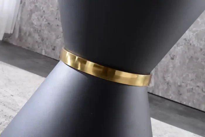 pata de mesa Conic de salón negro y oro 72 cm de altura Ardonza.com