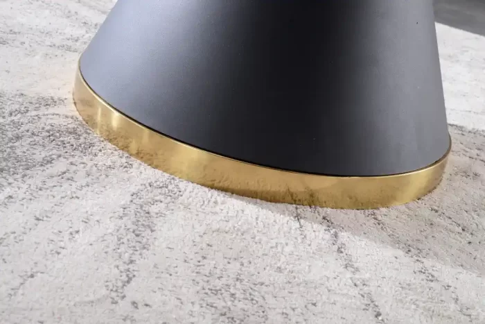 pata de mesa Conic de salón negro y oro 72 cm de altura Ardonza.com