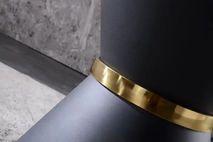 pata de mesa Conic de salón negro y oro 72 cm de altura Ardonza.com