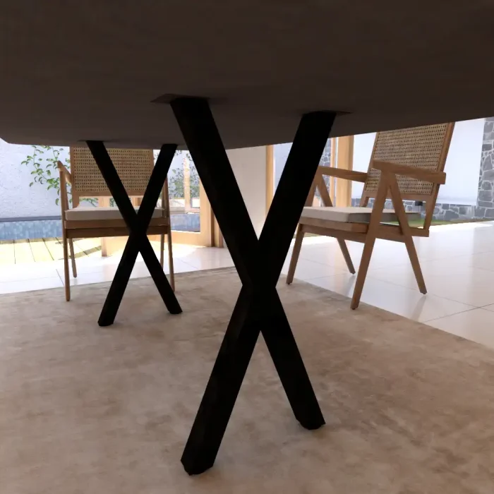 Pata de mesa de salón Equis de 50x72 cm