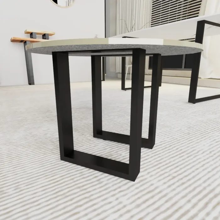 Pata de mesa "Cuadrada" en metal de 40x30 cm para mesas de centro