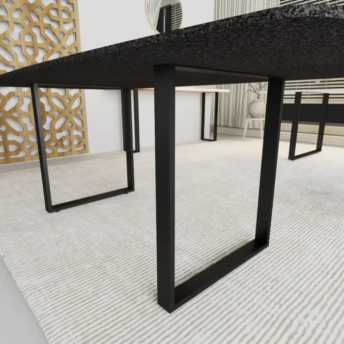 Pata de mesa "Cuadrada" en metal de 72x60 cm para mesas de salón medianas