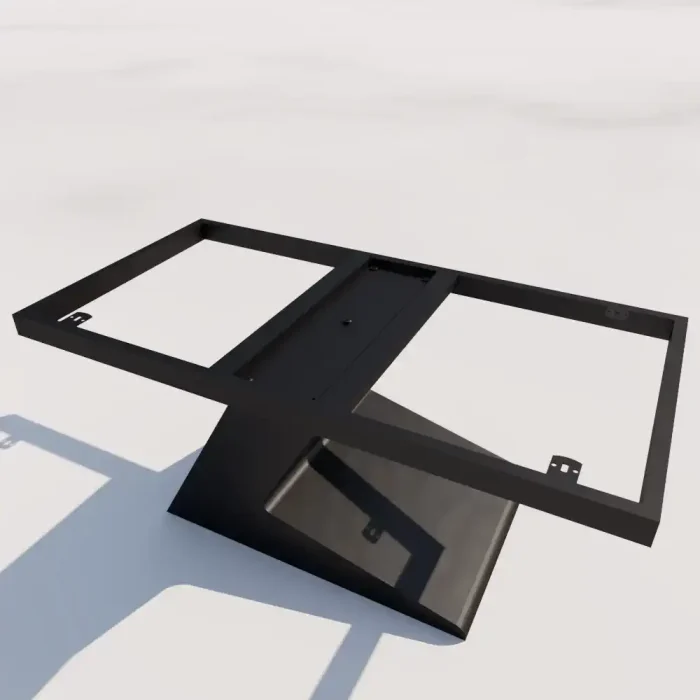 Pata de mesa ZETA de centro metálica negra sin tablero superior en 40cm de alto