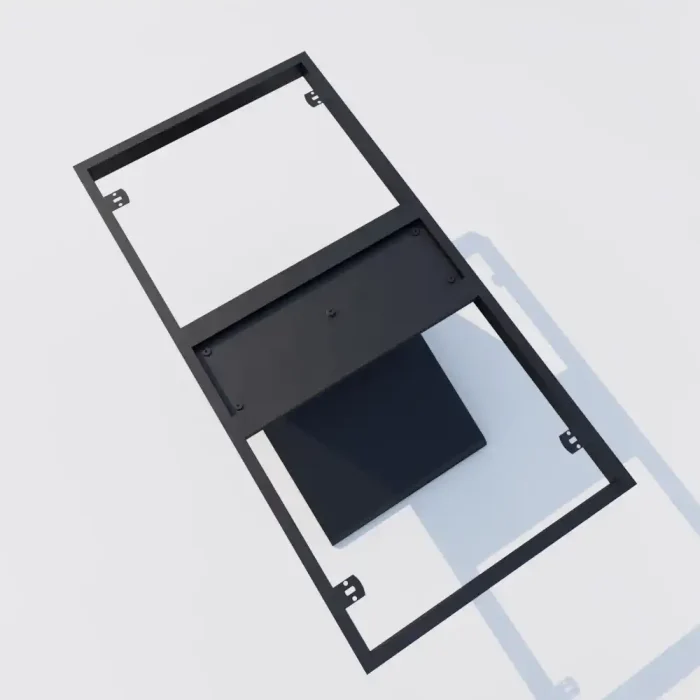 Pata de mesa ZETA de centro metálica negra sin tablero superior en 40cm de alto