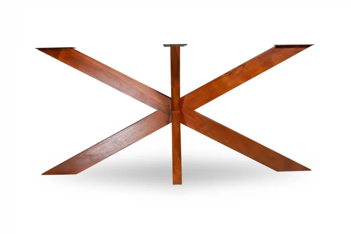 pata de mesa Aspa en madera maciza de acacia en ardonza.com