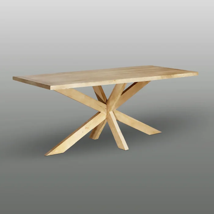 sobre de mesa mana-top en madera maciza de Mango con patas aspa de mango en ardonza.com