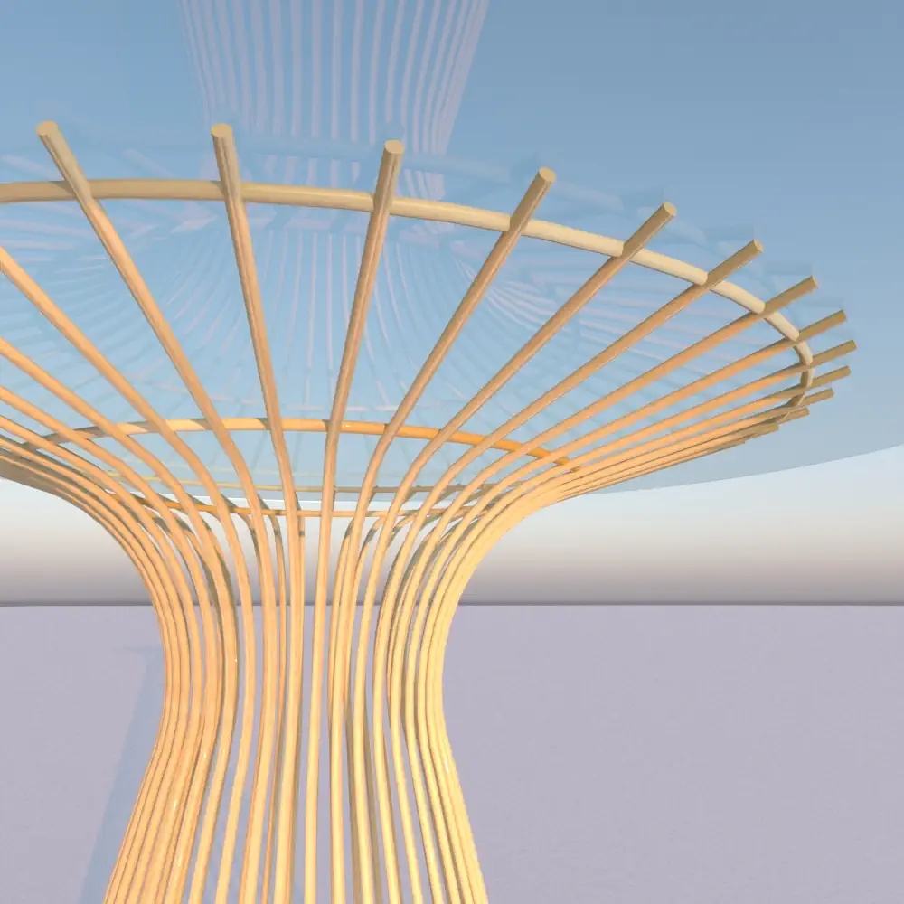 mesa de salón Nara en metal dorado y cristal de 65 cm