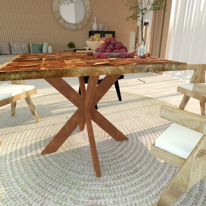 Patas de mesa ASPA Acacia para mesa de salón 80x80x74 cm