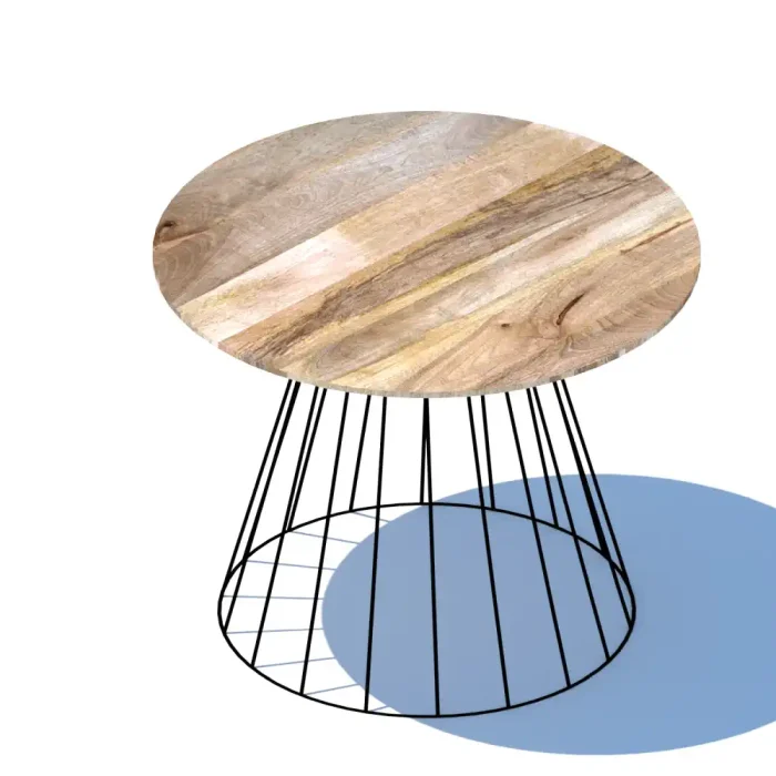 Mesa auxiliar Loth madera Mango y metal
