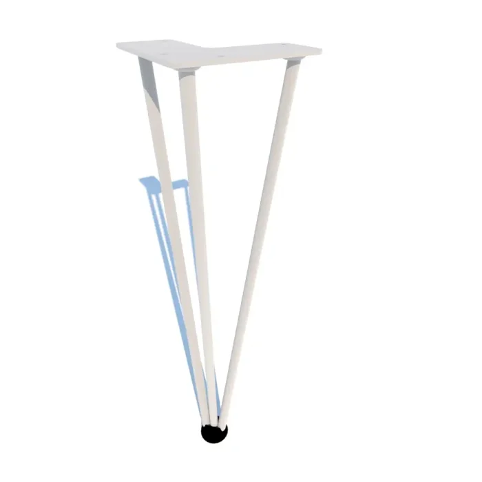 Pata pin blanca metal 72 cm