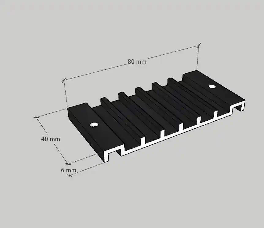 Grapa auxiliar de fijación de panel exterior 3D para zona de rincón con medidas