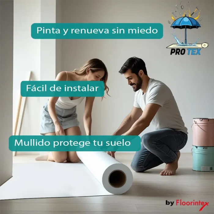 Protector de suelo protex para obras, reformas, pintar