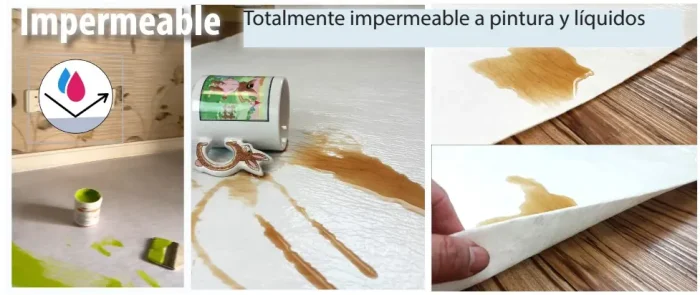 Rollo protector de suelo impermeable a líquidos y pintura