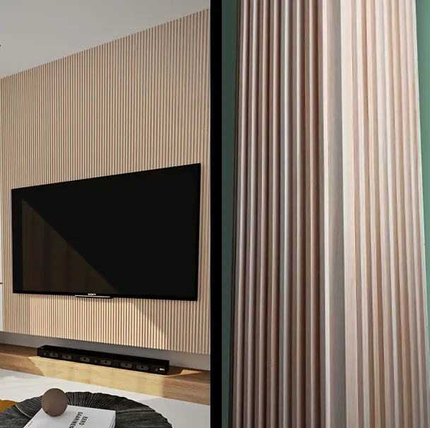 Panel decorativo WPC color Roble 8 listones 2500x175x13 mm